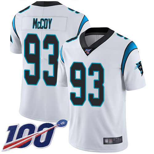 Carolina Panthers Limited White Youth Gerald McCoy Road Jersey NFL Football #93 100th Season Vapor Untouchable->youth nfl jersey->Youth Jersey